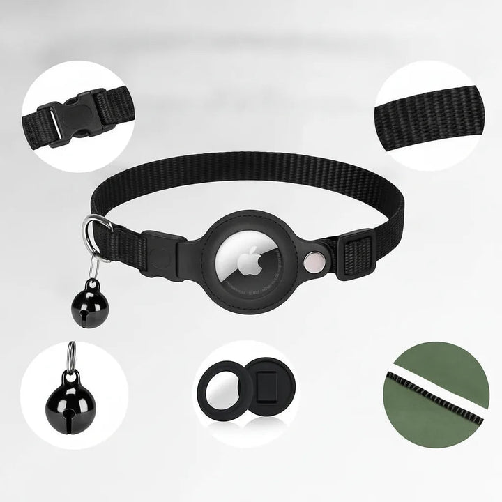 Cat Collar with GPS Mount | Reflective Safety Buckle