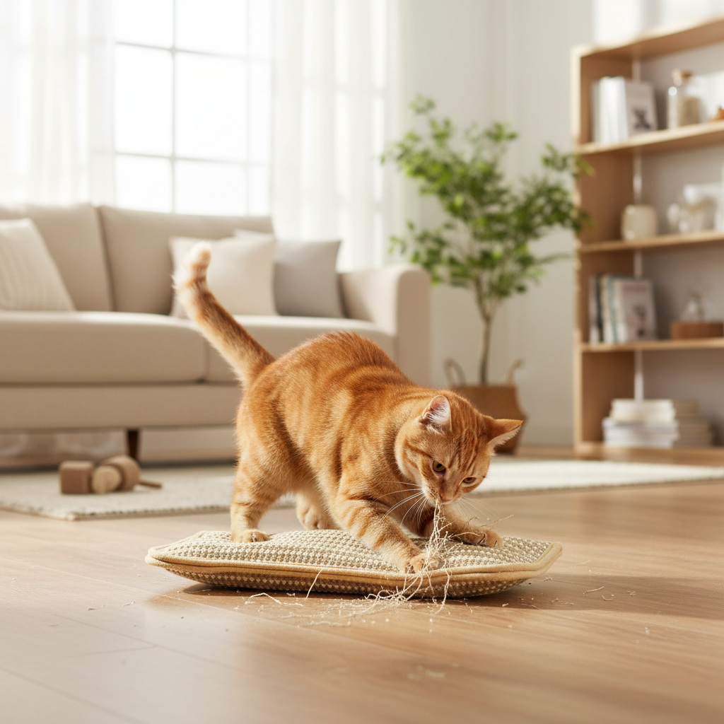 Cat Scratching Pillow Catnip Infused Textured Scratcher