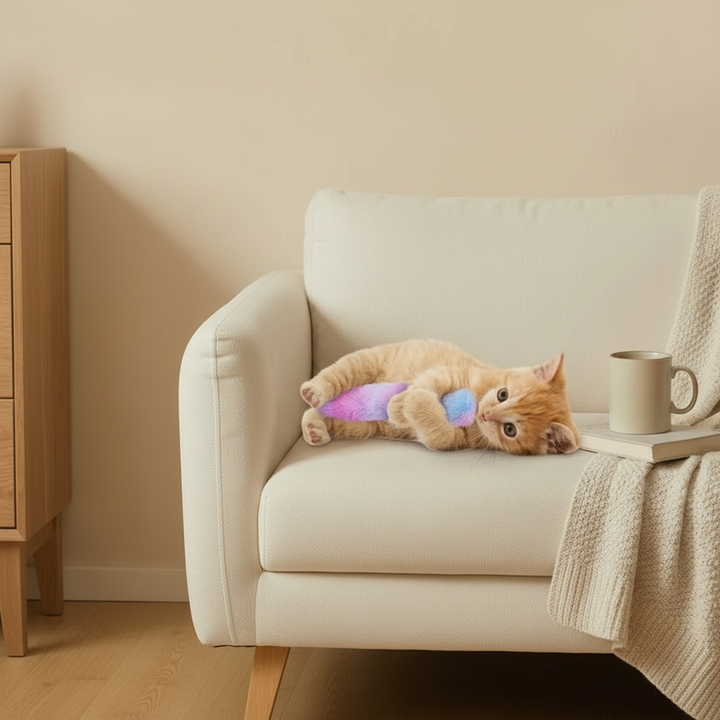 Catnip Pillow Cat Toy Plush | Interactive Kick Chew Toy | Soft Plush Catnip Filled for Indoor Kittens and Adult Cats 8