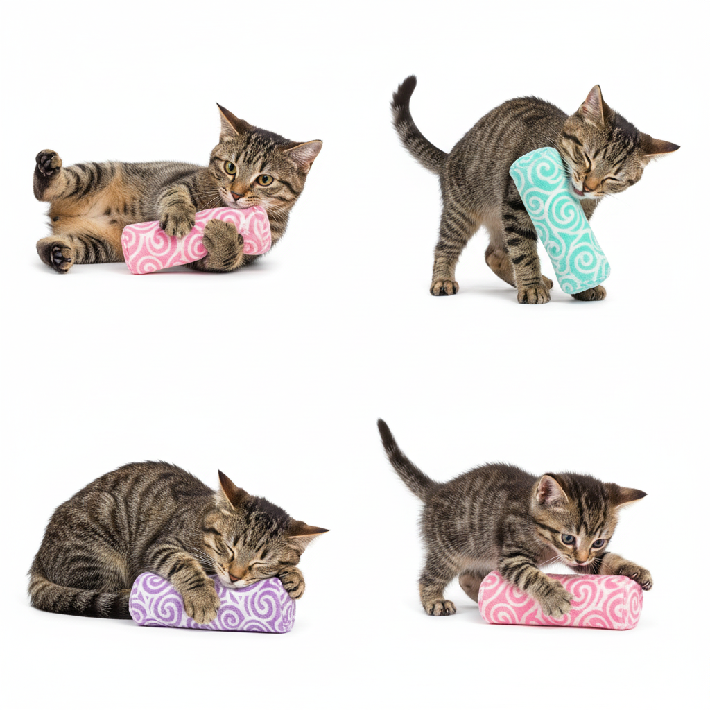 Catnip Pillow Cat Toy Plush | Interactive Kick Chew Toy | Soft Plush Catnip Filled for Indoor Kittens and Adult Cats 7
