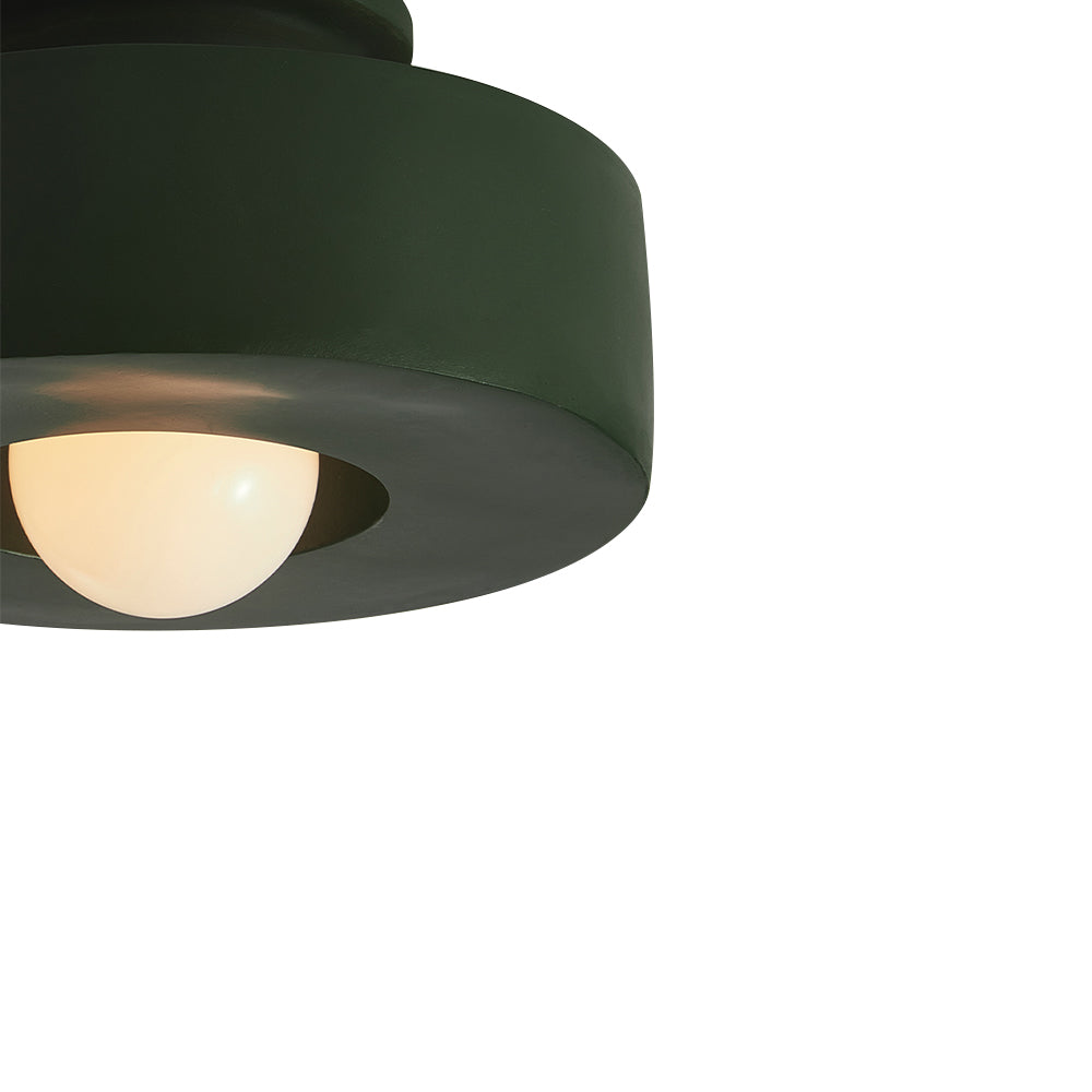Cylindrical Ceiling Light Metal Resin | Nordic Geometric Design for Hallways &amp; Bedrooms | Dimmable E27 Warm Glow 14