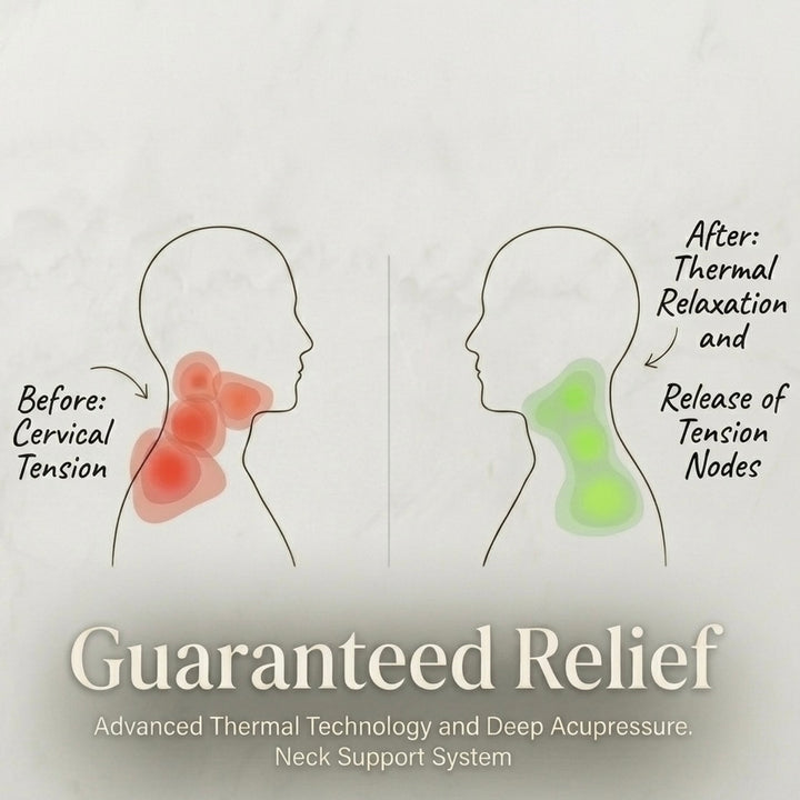 Cervical Massage Pillow | Heat Therapy 42°C | Deep Tissue Vibration | Airbag Decompression | Electric