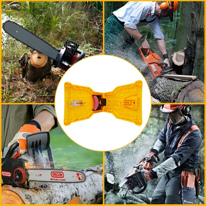 Chainsaw Sharpener Tool | Universal Fit for 1 and 2 Hole Guide Bars | Fast 3 Minute Touch Ups For Home, Camp and Job Sites 3