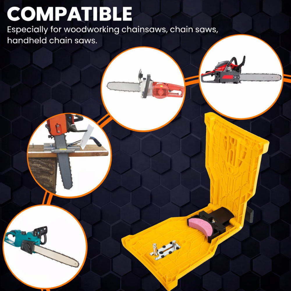 Chainsaw Sharpener Tool | Universal Fit for 1 and 2 Hole Guide Bars | Fast 3 Minute Touch Ups For Home, Camp and Job Sites 6