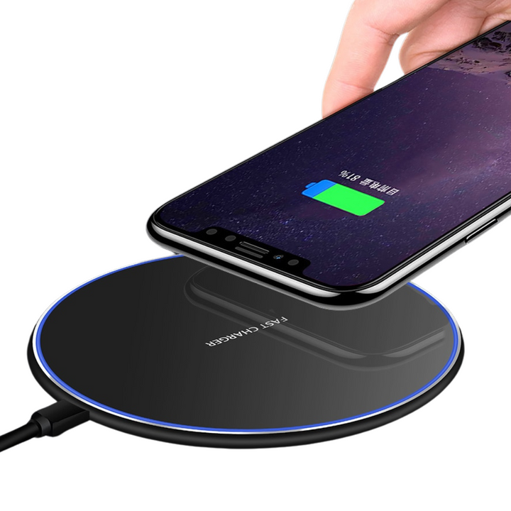 Round Wireless Charging Pad 30 W LED Status Ring Qi 1