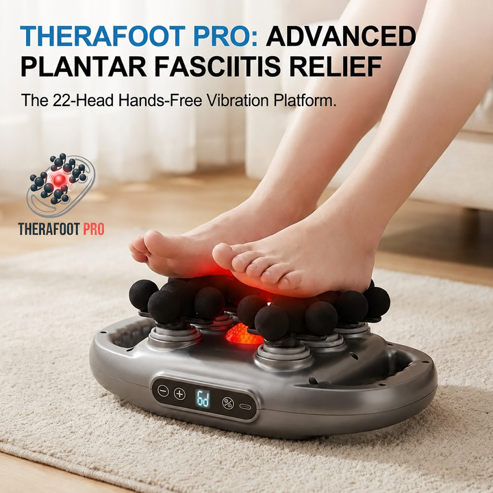 Plantar Fasciitis Massager | Hands-Free Vibrating Foot Platform with Multi-Node Massage Heads
