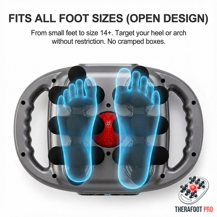 Plantar Fasciitis Massager | Hands-Free Vibrating Foot Platform with Multi-Node Massage Heads