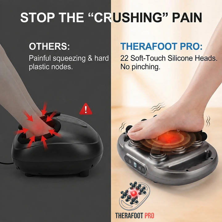 Plantar Fasciitis Massager | Hands-Free Vibrating Foot Platform with Multi-Node Massage Heads