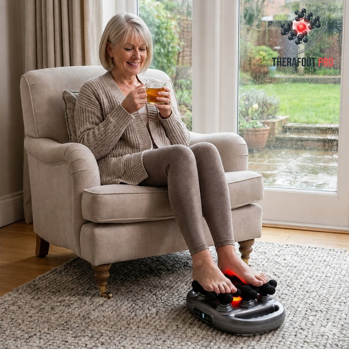 Plantar Fasciitis Massager | Hands-Free Vibrating Foot Platform with Multi-Node Massage Heads