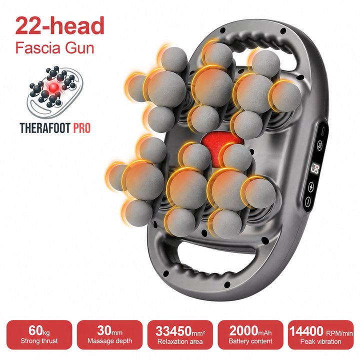 Plantar Fasciitis Massager | Hands-Free Vibrating Foot Platform with Multi-Node Massage Heads