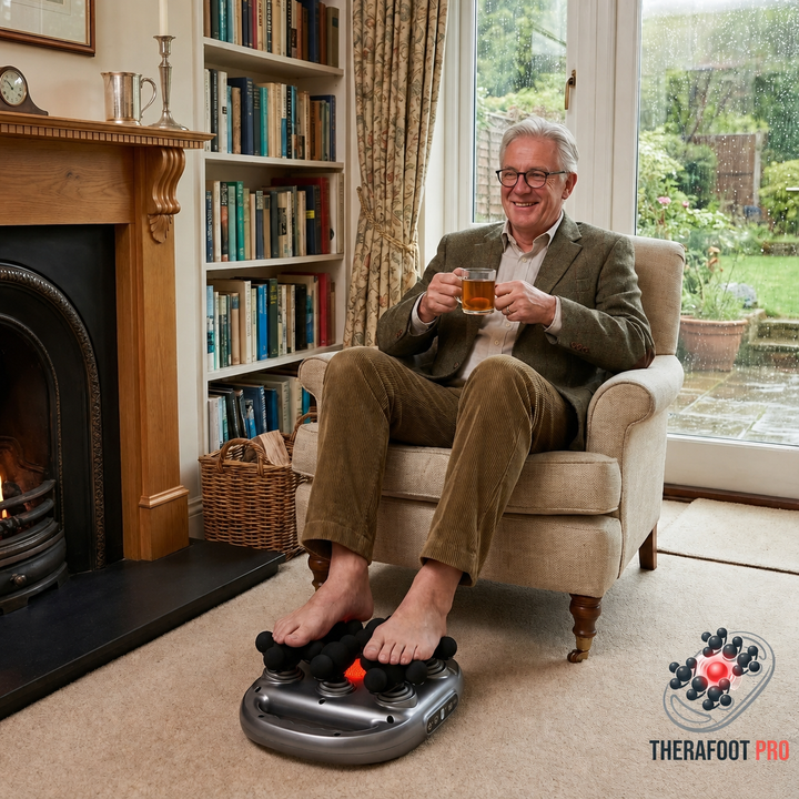 Plantar Fasciitis Massager | Hands-Free Vibrating Foot Platform with Multi-Node Massage Heads