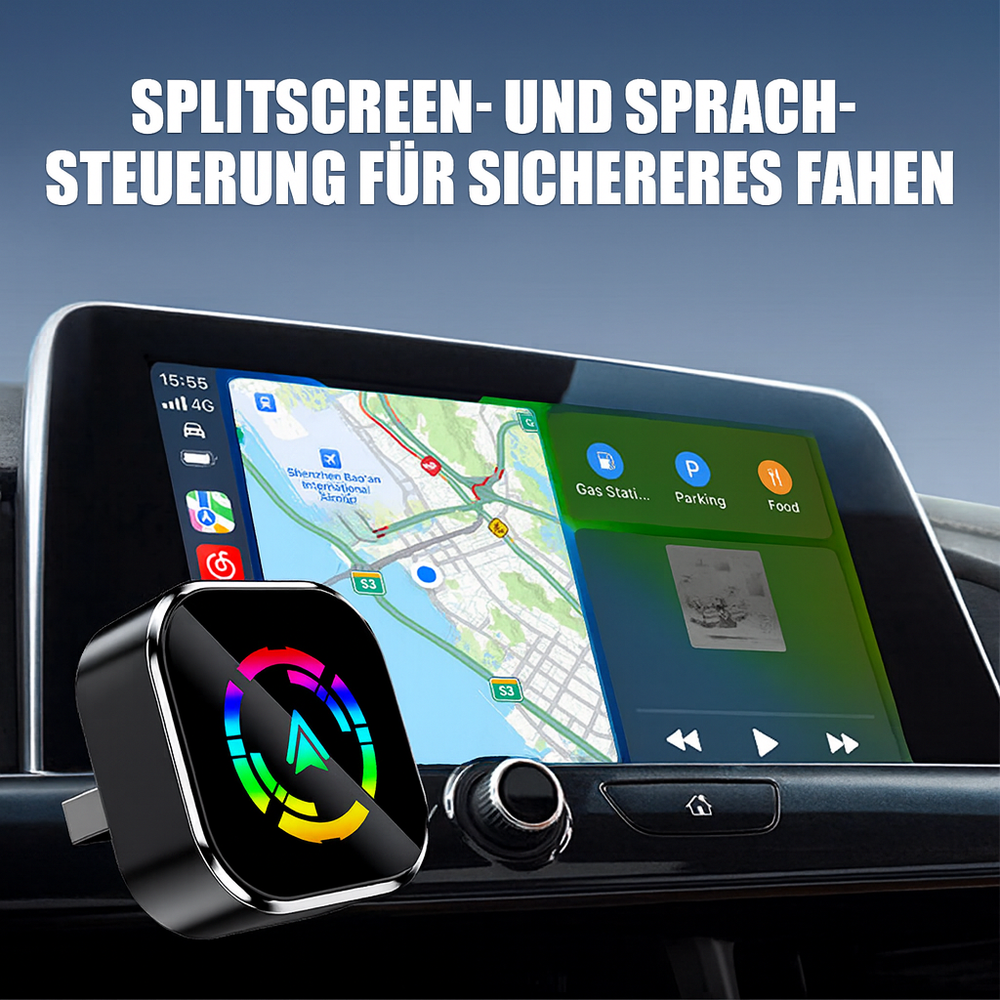 Wireless CarPlay & Android Auto Adapter | Bluetooth 5.0 & WiFi Connection | Plug-In Setup for Hands-Free Driving 2