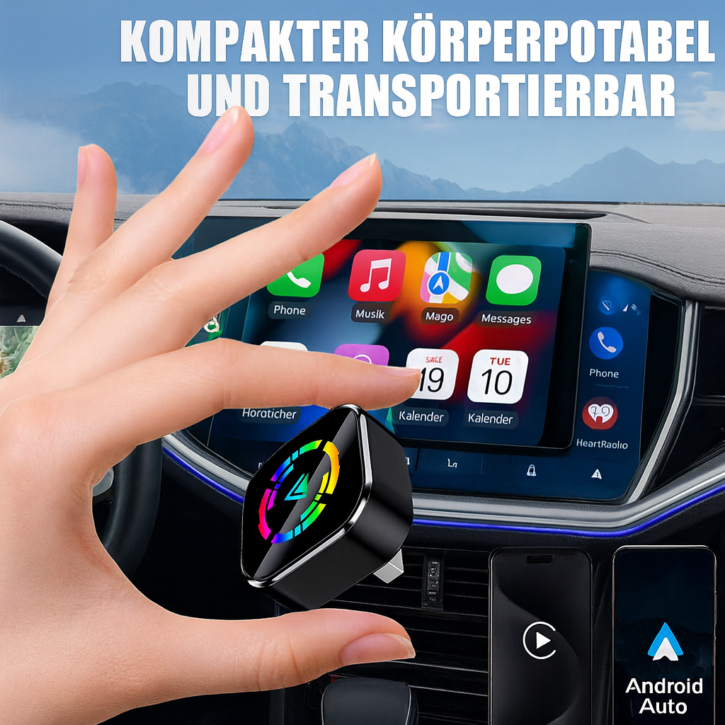 Wireless CarPlay &amp; Android Auto Adapter | Bluetooth 5.0 &amp; WiFi Connection | Plug-In Setup for Hands-Free Driving 3