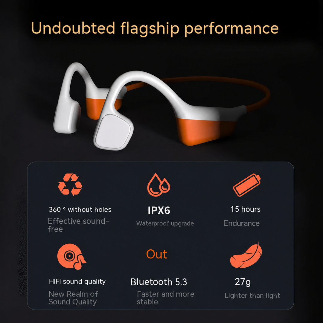 Sports Earbuds | Open-Ear Hooks On A Flexible Neckband
