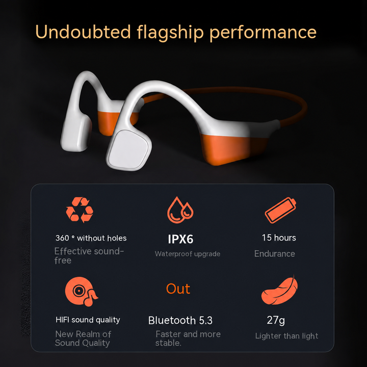 Sports Earbuds | Open-Ear Hooks On A Flexible Neckband