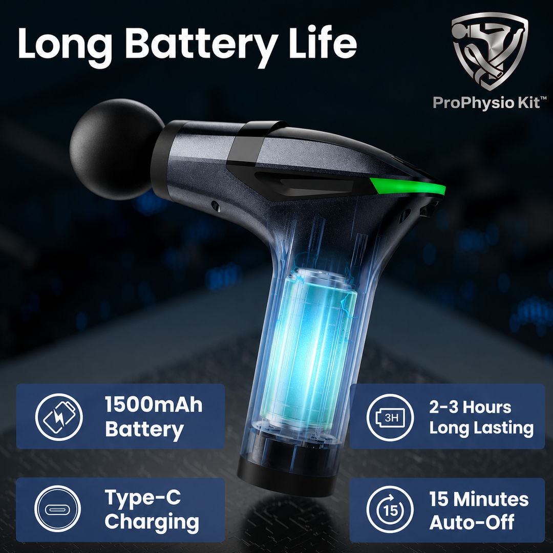 3-in-1 Handheld Massager | Percussion Device with Hook Extension and Fascia Strap Set