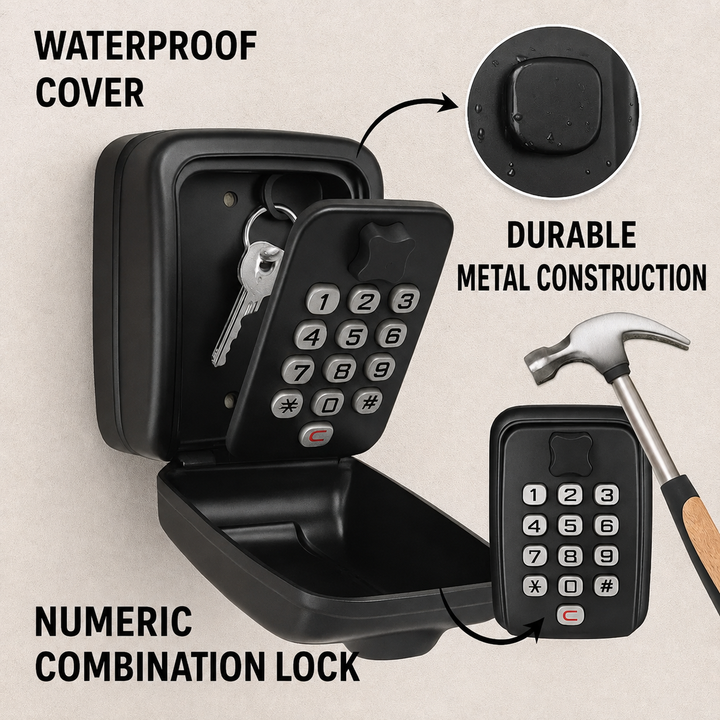 Key Safe | Wall Mounted Combination Box For Outdoors