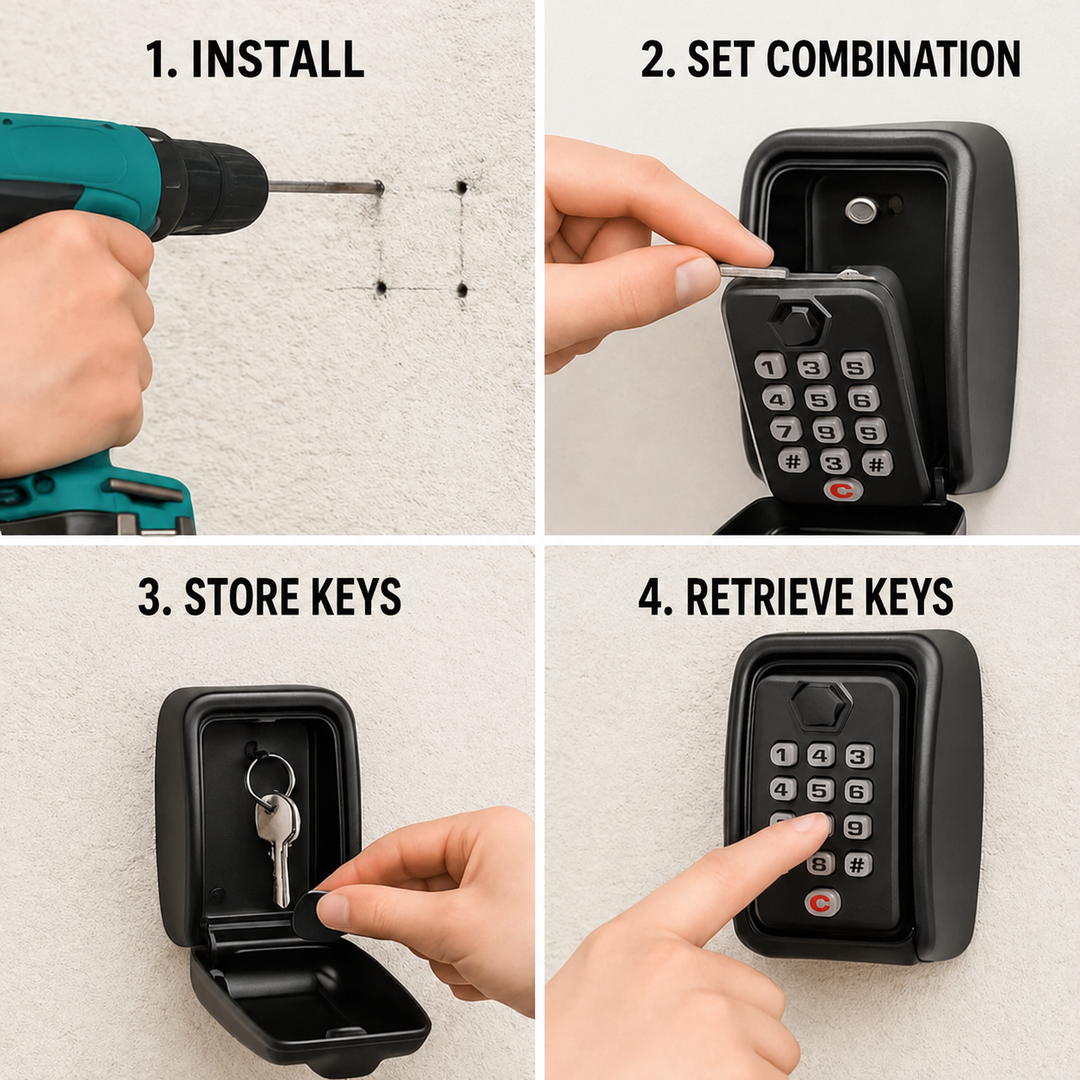 Key Safe | Wall Mounted Combination Box For Outdoors
