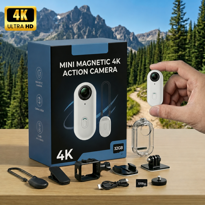 Mini Action Camera | Magnetic Wearable 1080p Camera