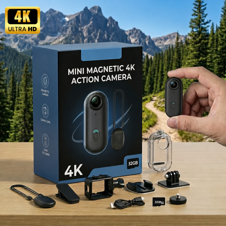 Mini Action Camera | Magnetic Wearable 1080p Camera