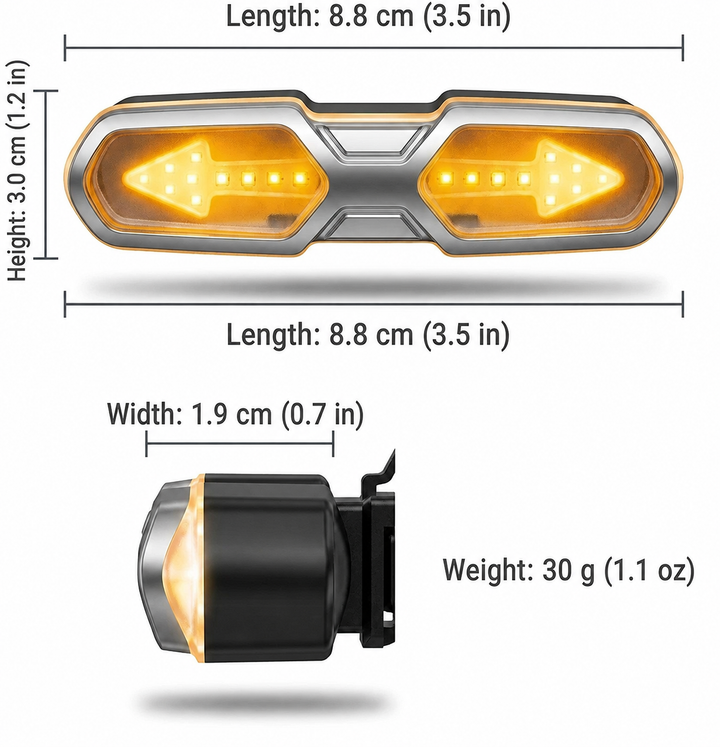 Wireless Bicycle Turn Signal | Rear Light With Remote