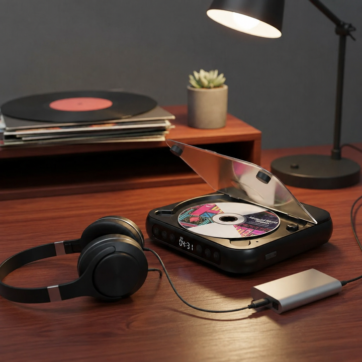 Mini CD Player | Portable Bluetooth Disc Player