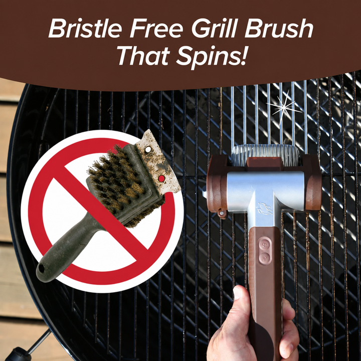 Barbecue Grill Brush | Cordless Bristle-Free Cleaner