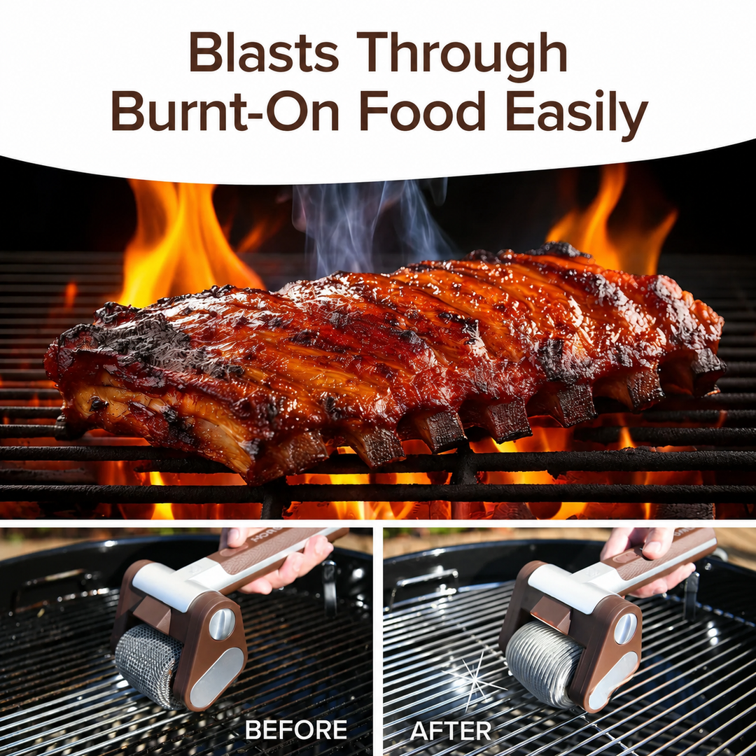 Barbecue Grill Brush | Cordless Bristle-Free Cleaner