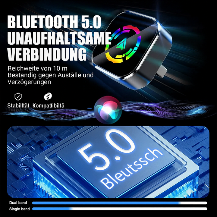 Wireless CarPlay &amp; Android Auto Adapter | Bluetooth 5.0 &amp; WiFi Connection | Plug-In Setup for Hands-Free Driving 5