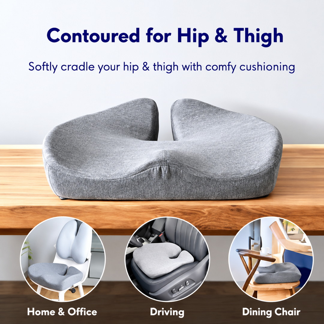 Memory Foam Seat | Contoured Base, Rear U-Shaped Cutout