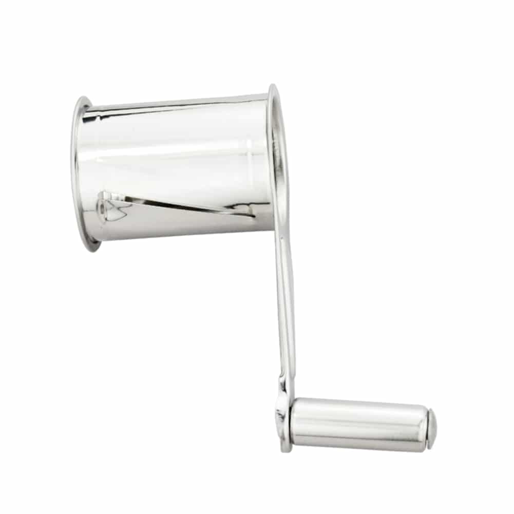 Cheese Grater Set Stainless Steel | 4-Piece Rotary Drums with Crank Handle | Dishwasher-Safe for Cheese, Chocolate &amp; Nuts