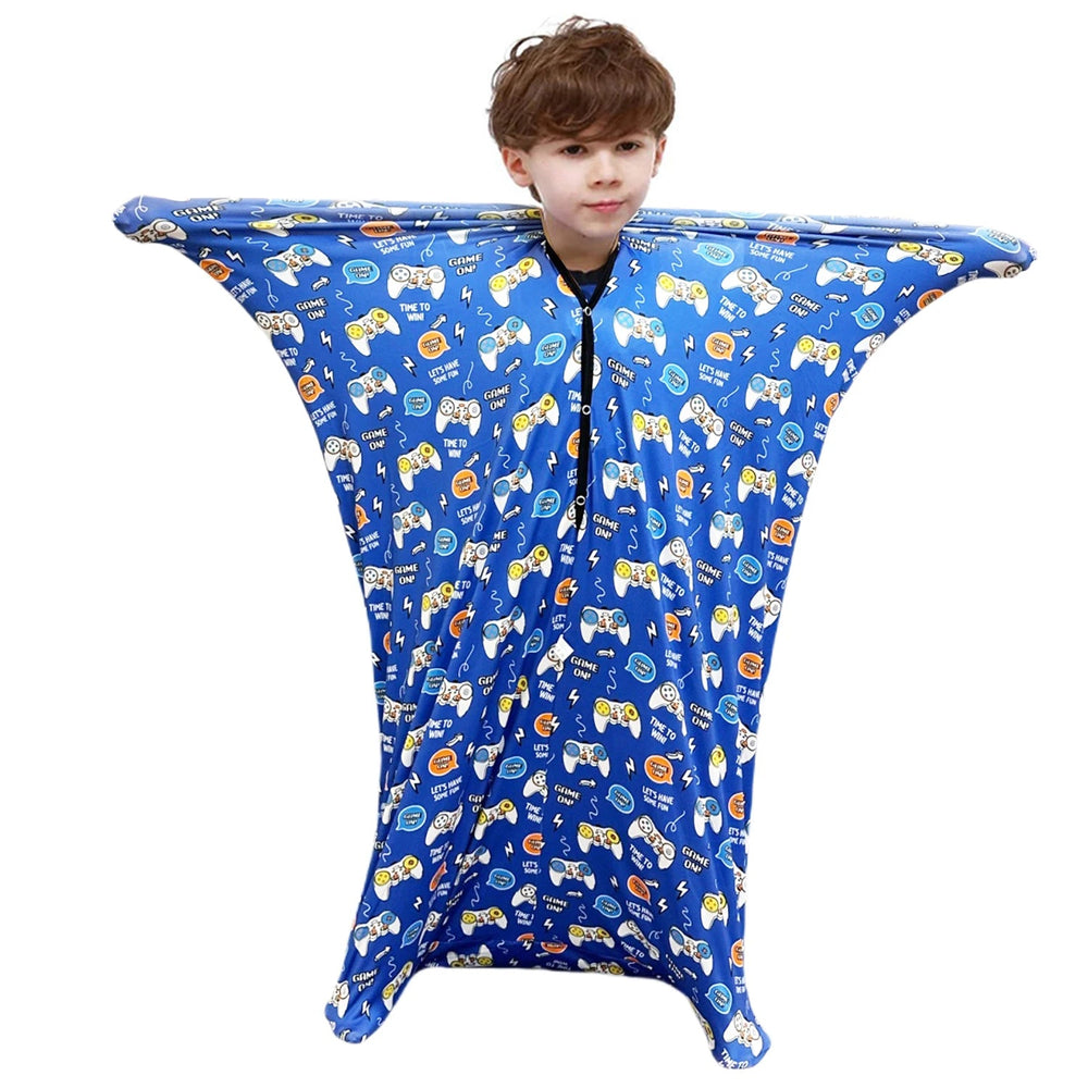 Children Sensory Body Sock | Cartoon Ocean Print Compression Suit