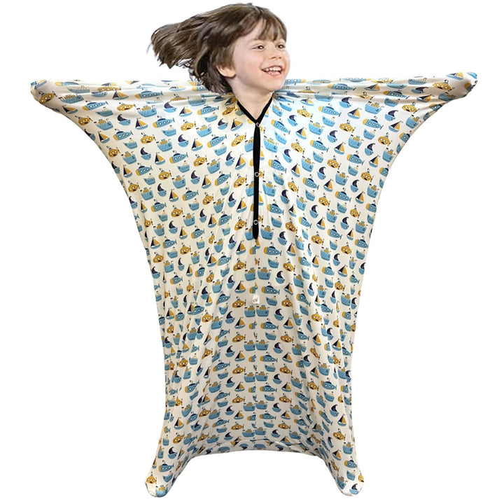 Children Sensory Body Sock | Cartoon Ocean Print Compression Suit