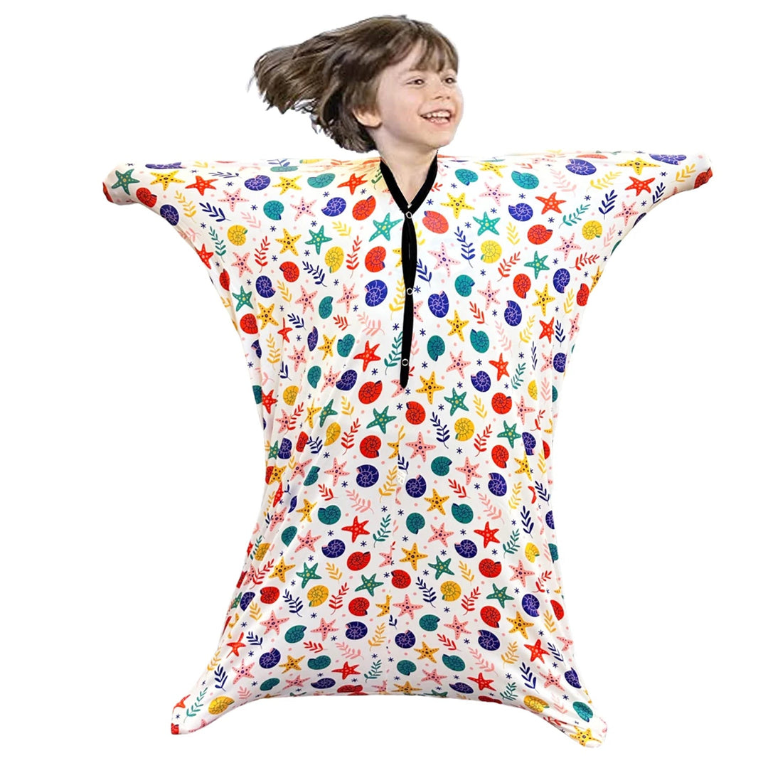 Children Sensory Body Sock | Cartoon Ocean Print Compression Suit