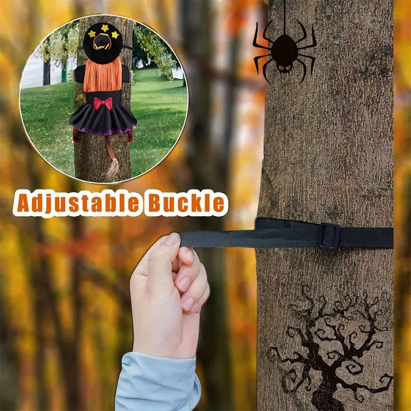 Climbing Witch Tree Decoration Halloween | Indoor Outdoor Hanging Pendant | Lightweight Spooky Party Decoration