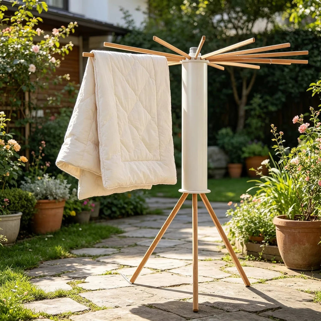 Clothes Drying Rack | Wooden Foldable Tripod Stand