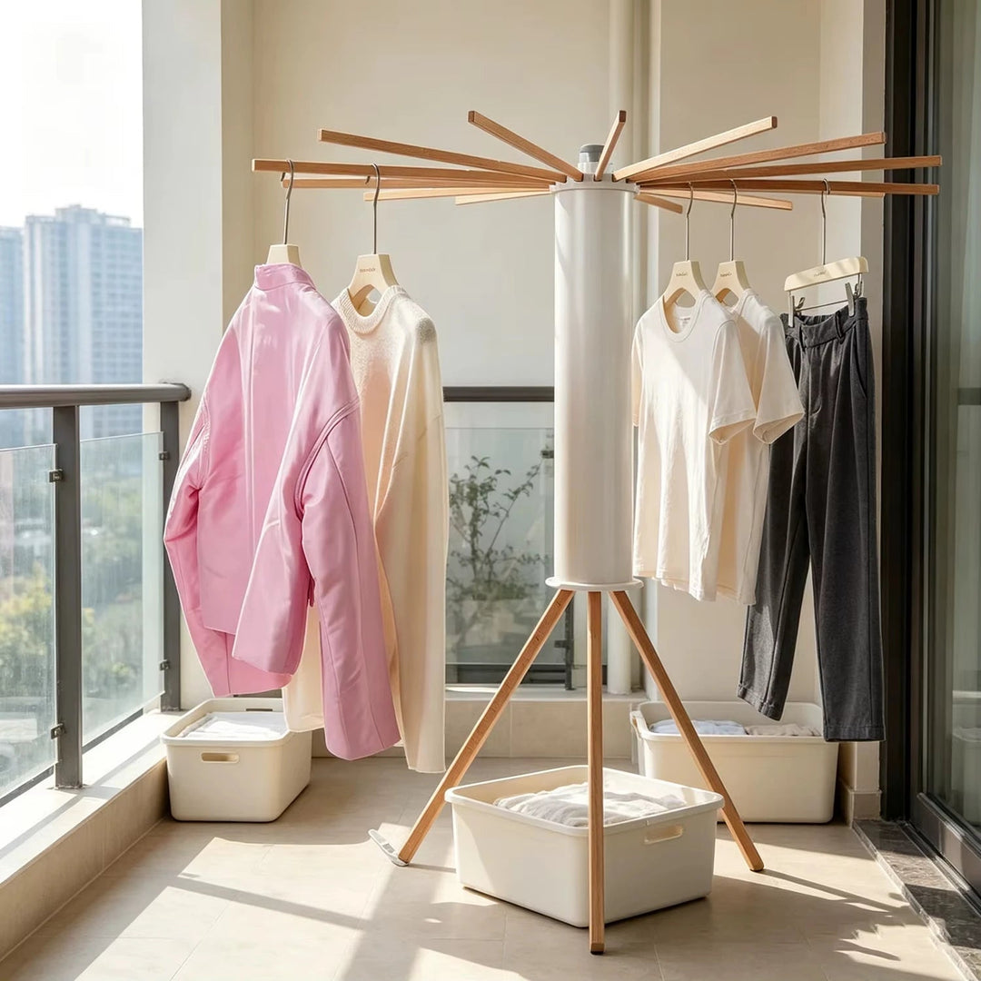 Clothes Drying Rack | Wooden Foldable Tripod Stand