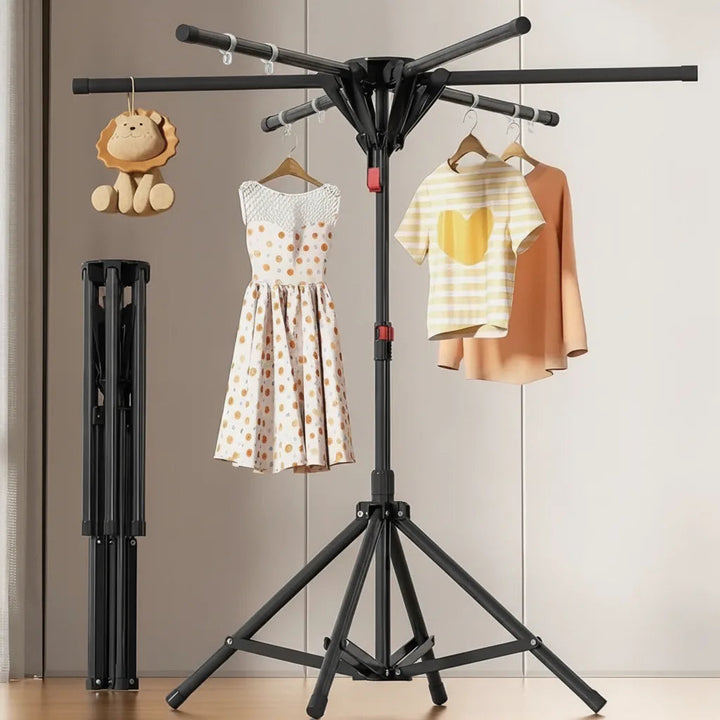Clothes Drying Rack | Wooden Foldable Tripod Stand