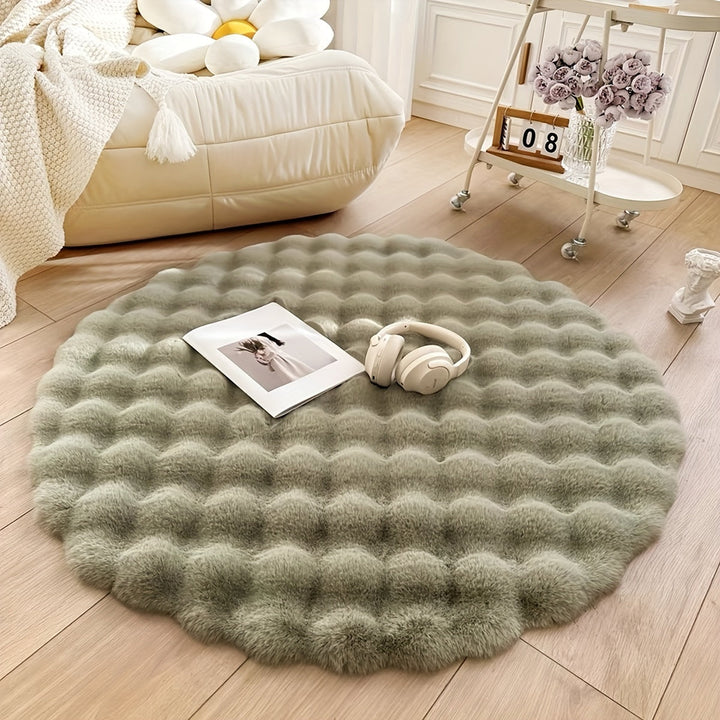 Cloud Comfort Round Bubble Rug | Soft Fluffy Circle Carpet 2