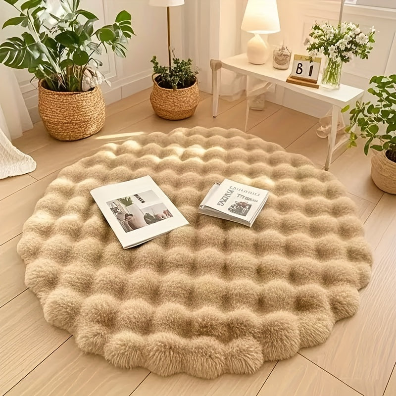 Cloud Comfort Round Bubble Rug | Soft Fluffy Circle Carpet 3