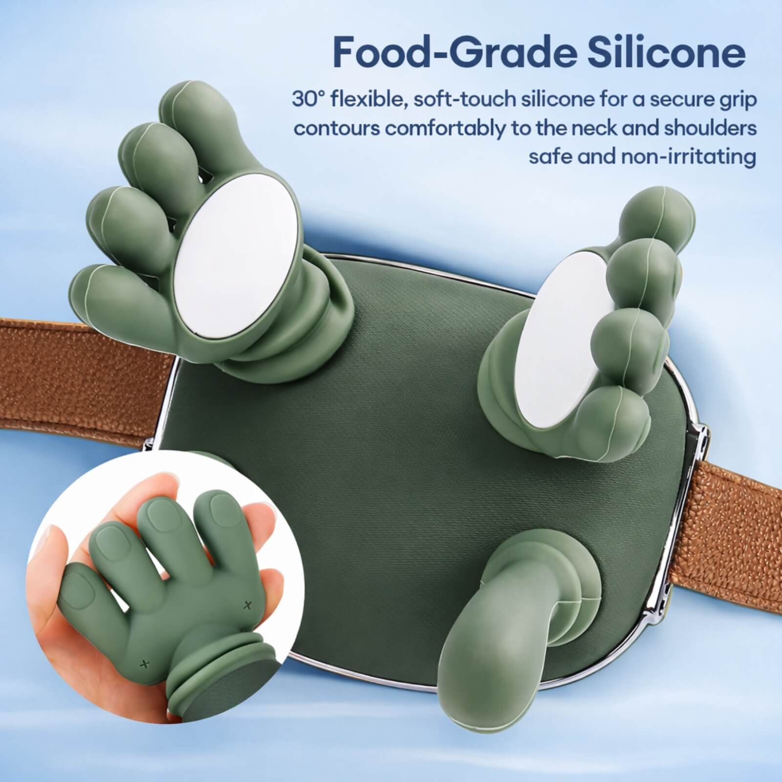 ComfortEase | Ergonomic Neck & Shoulder Massager with Heat | Portable Design for Relaxation 1