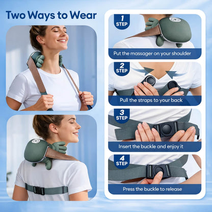 ComfortEase | Ergonomic Neck & Shoulder Massager with Heat | Portable Design for Relaxation 2