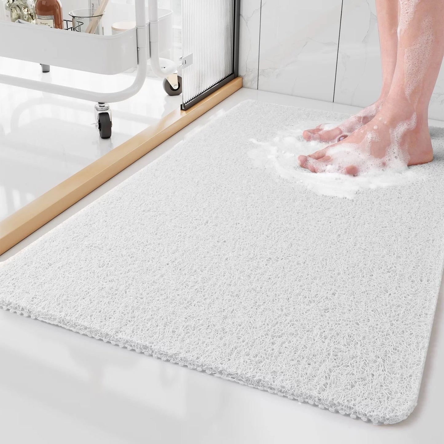 Comfort Grip | Non-Slip Bath Mat with Quick Drainage & Textured Surface | Safe Shower Experience 3