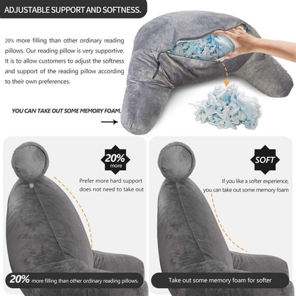Comfort Haven | Reading Pillow for Bed with Adjustable Headrest | Ultimate Backrest Pillow for Relaxation 3