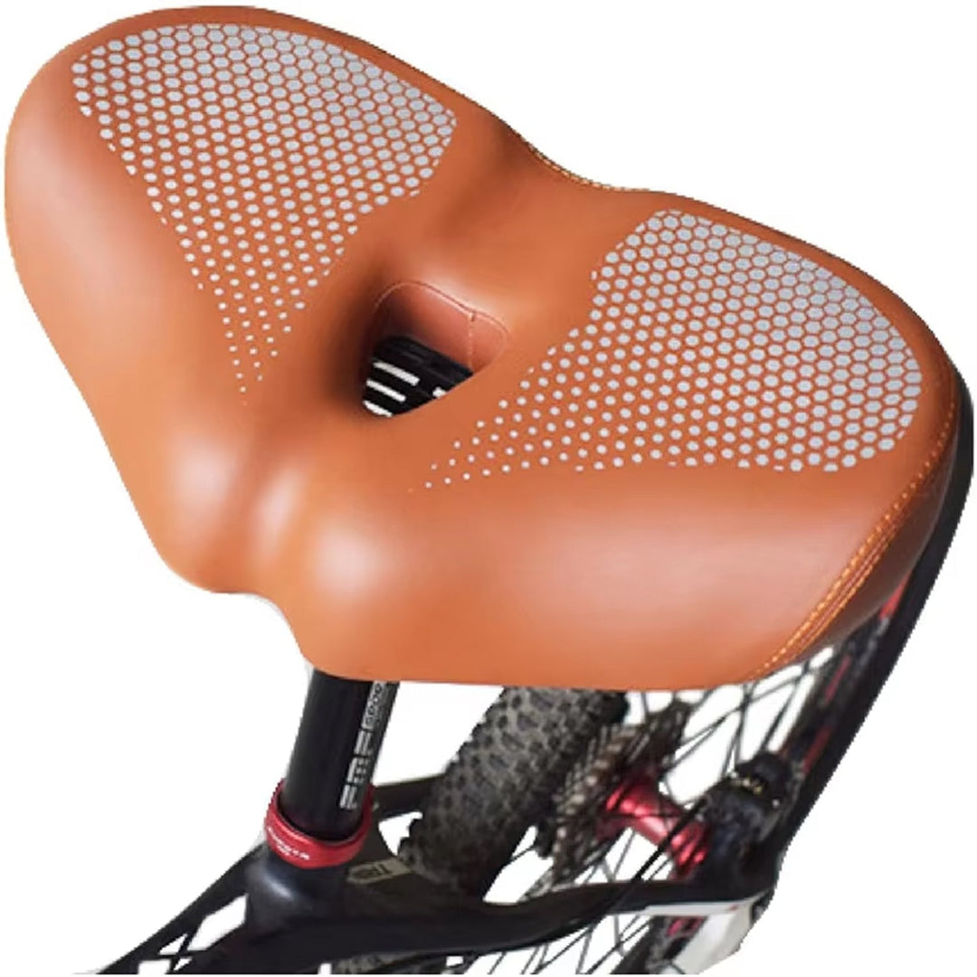 Comfortable Bike Seat | Oversized Noseless Design with Shock Absorption | Pain-Free Cycling for Long Rides