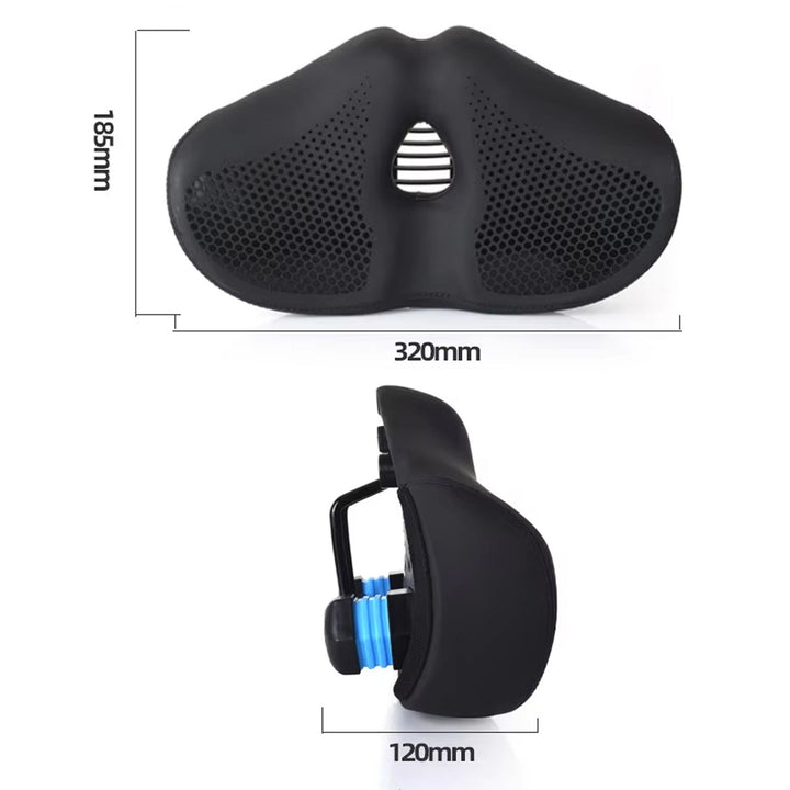 Comfortable Bike Seat | Oversized Noseless Design with Shock Absorption | Pain-Free Cycling for Long Rides