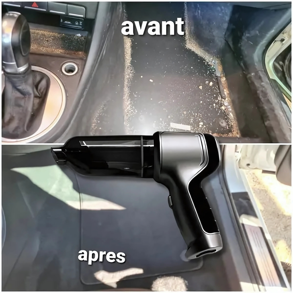 Compact Car Vacuum Cleaner Dual Suction Blower USB Rechargeable