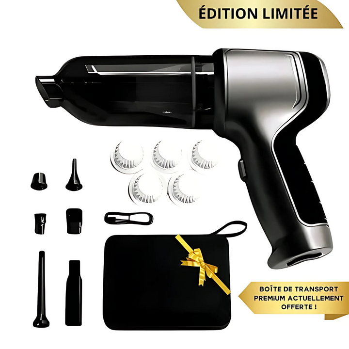 Compact Car Vacuum Cleaner Dual Suction Blower USB Rechargeable