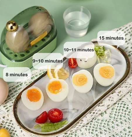 Compact Electric Egg Cooker | Domed Lid, Single Dial