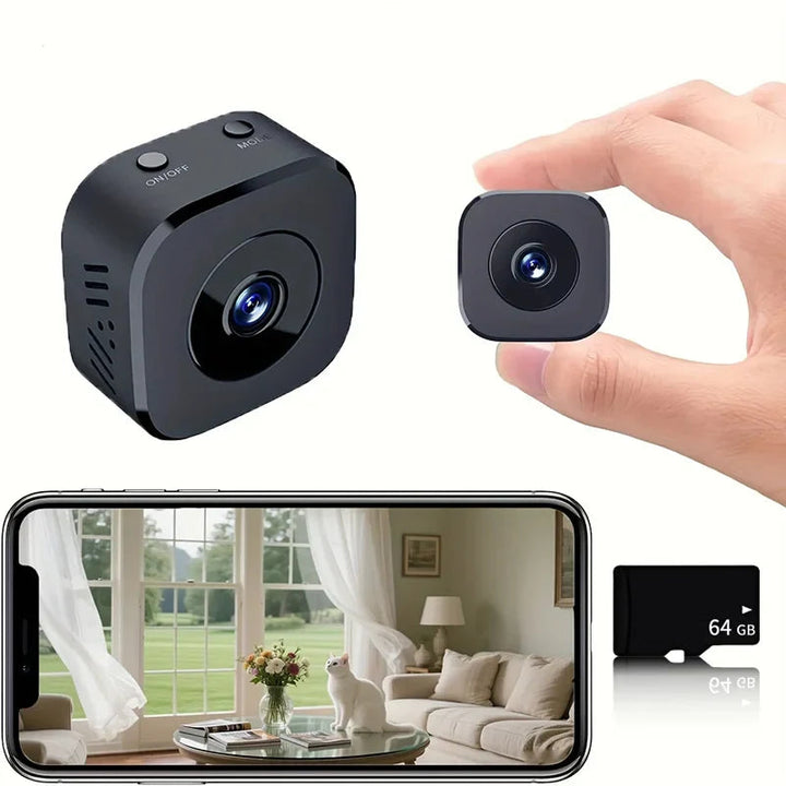 Compact Mini Wireless Security Camera | 1080P HD | Night Vision | Indoor